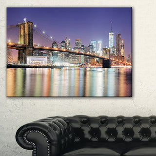 "New York City With Freedom Tower" Canvas Print60"x28", 1 Panel
