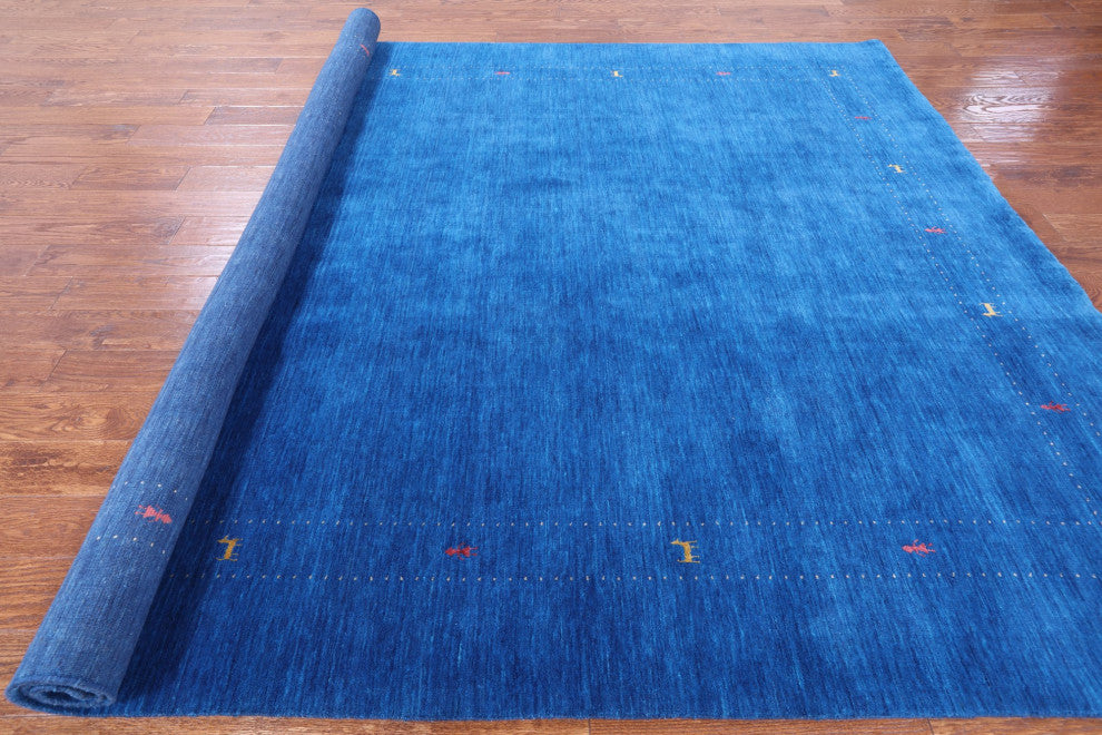 8' 0" X 10' 0" Handmade Persian Gabbeh Wool Rug Q7016