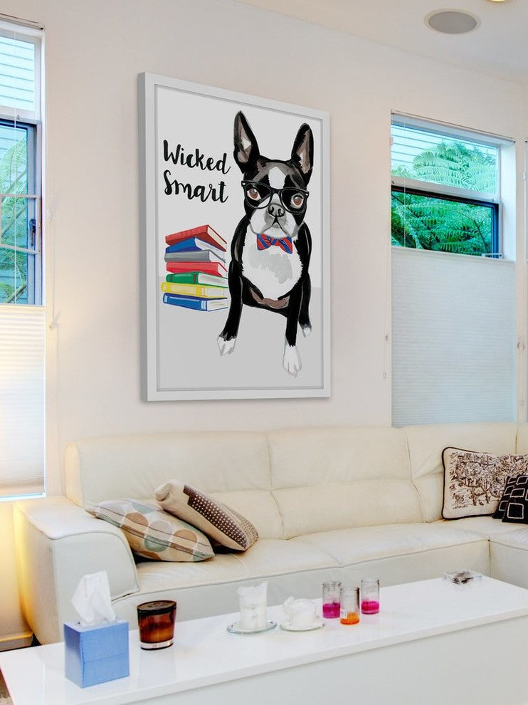 "Smart Terrier" Framed Print by Molly Rosner