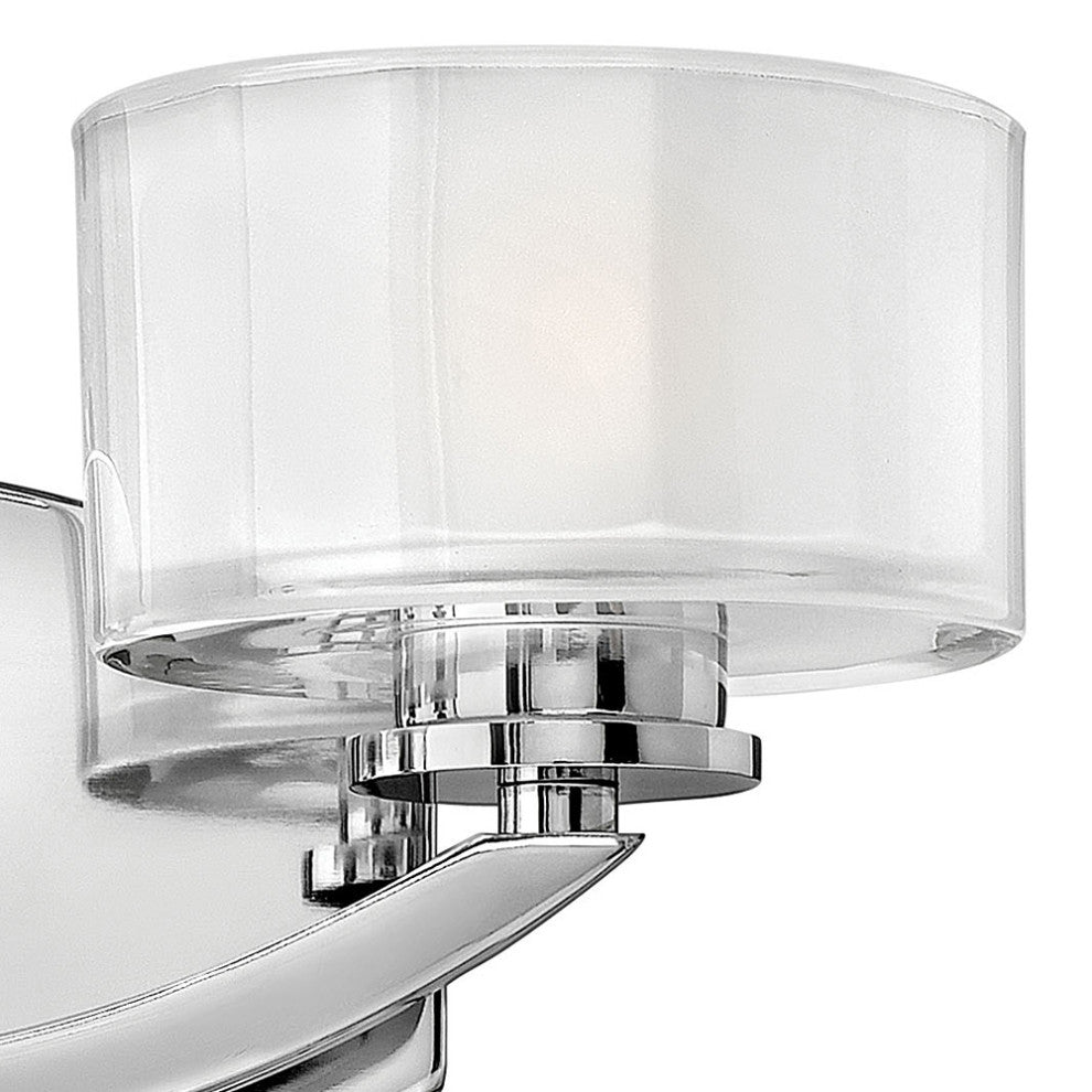 Hinkley Meridian Small Two Light Vanity, Chrome
