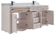 Legion Furniture WS2512 Series Bathroom Sink Vanity, Dreamy White, 72", Artificial Stone Top, Double Sink