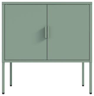 Front-facing product photo on white background showing two-door cabinet.