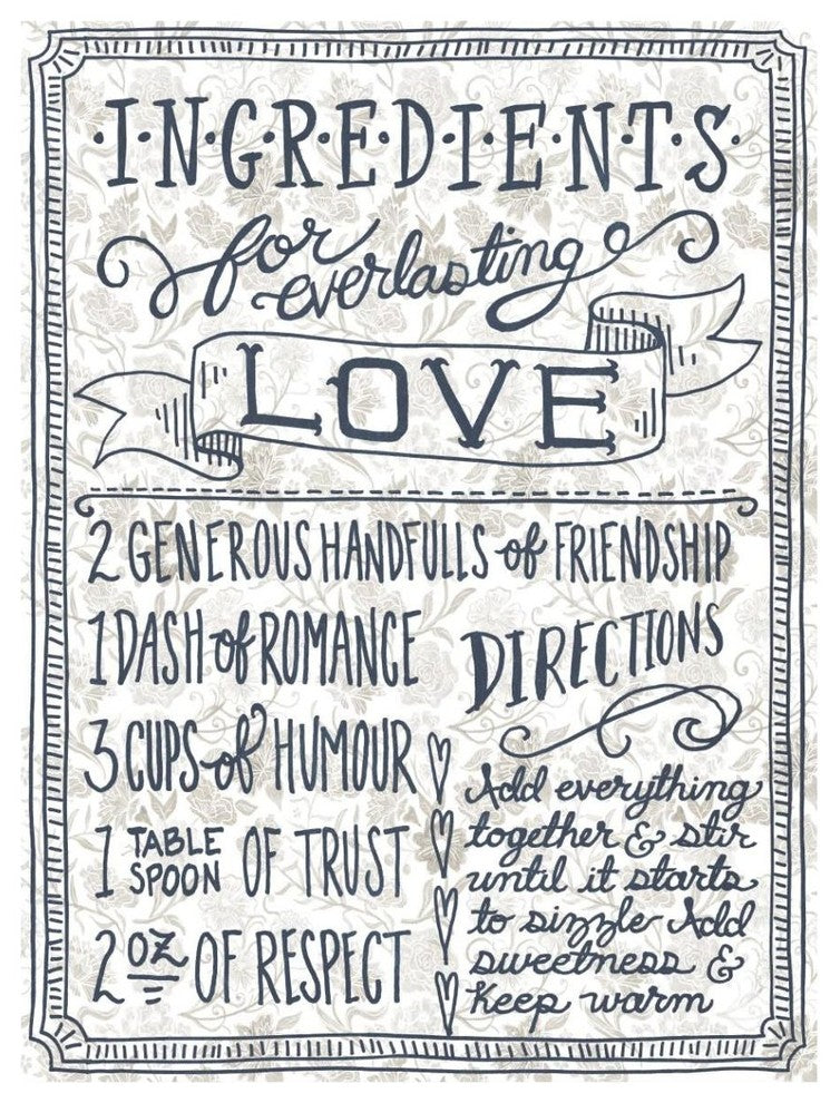 "Ingredients For Life Ditzy Floral III Neutral" Print by Mary Urban, 32"x42"