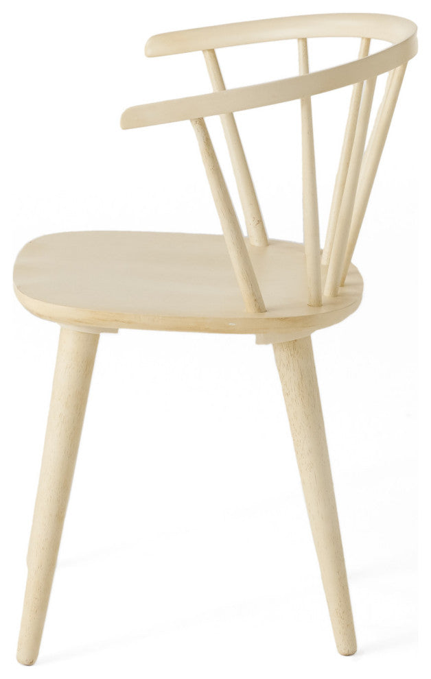GDF Studio Bramote Countryside Rounded Back Spindle Dining Chairs, Set of 2