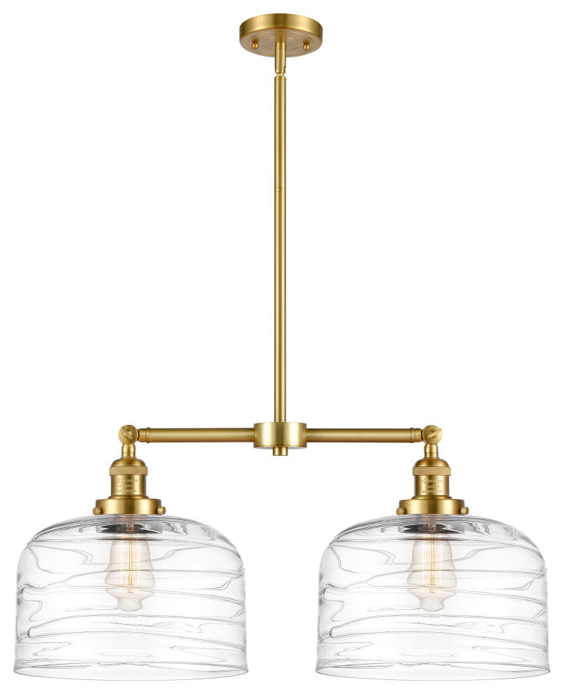 INNOVATIONS 209-SG-G713-L-LED 2-Light Island Light Satin Gold