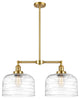 INNOVATIONS 209-SG-G713-L-LED 2-Light Island Light Satin Gold