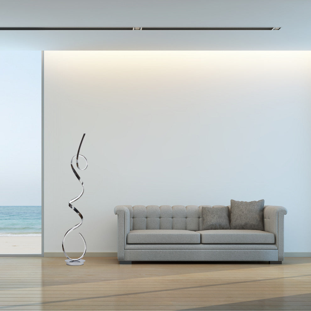 Amsterdam Dimmable Integrated LED Chrome 63" Floor Lamp