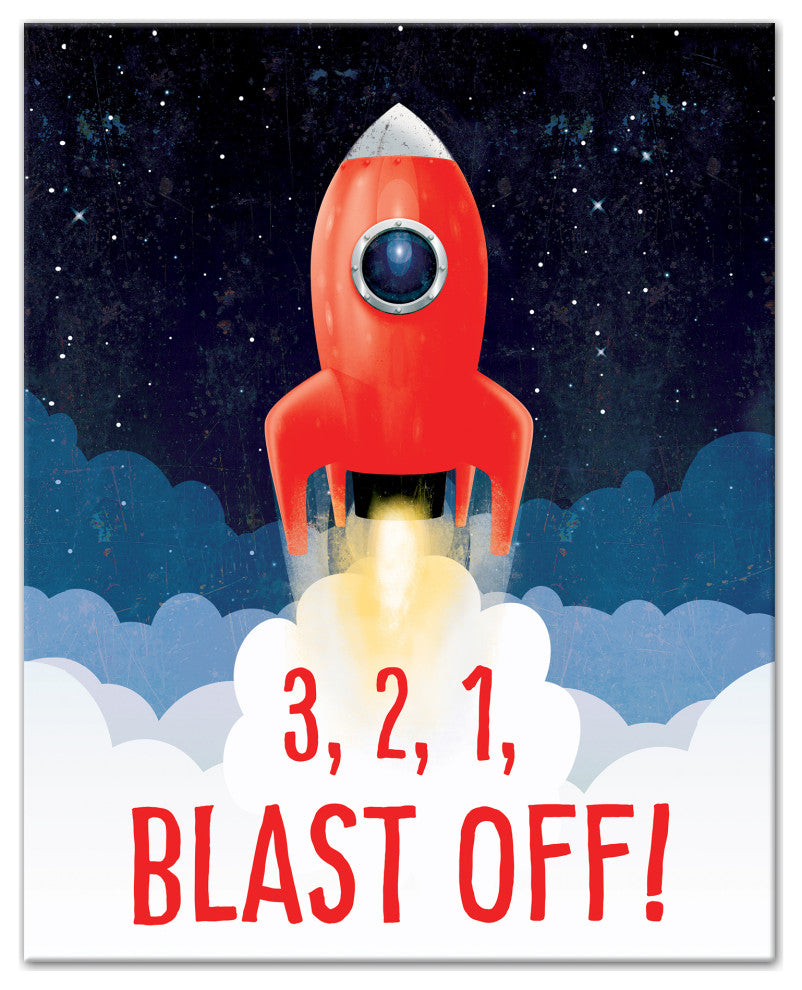 3, 2, 1, Blast Off 16x20 Canvas Wall Art