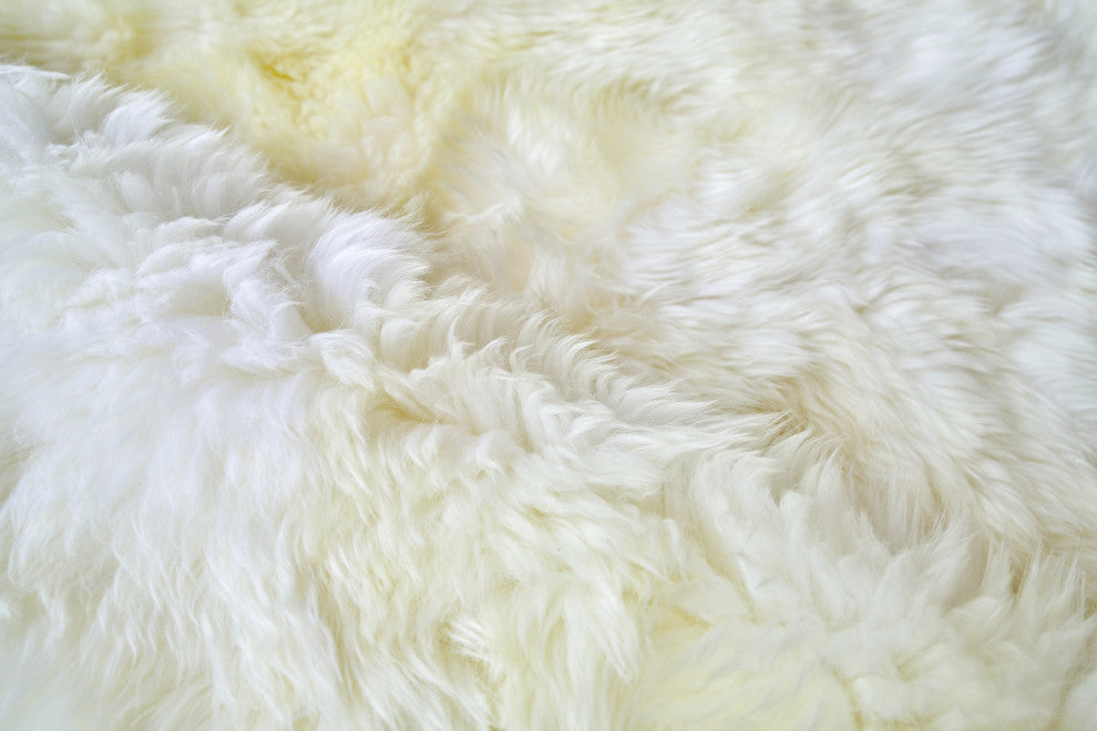 Sheepskin Shag Wool Ivory Area Rug