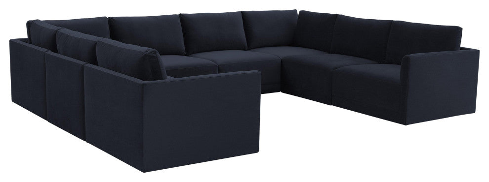 Willow Navy Modular Large U Sectional