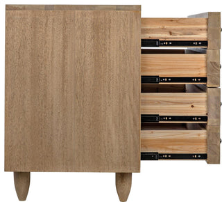 Elegant Washed Walnut Diamond Chest