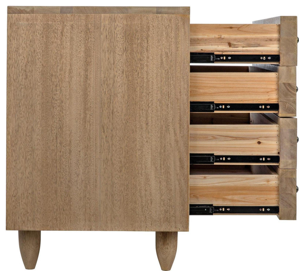 Elegant Washed Walnut Diamond Chest