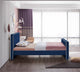 Dillard Velvet Upholstered Bed, Navy, Twin