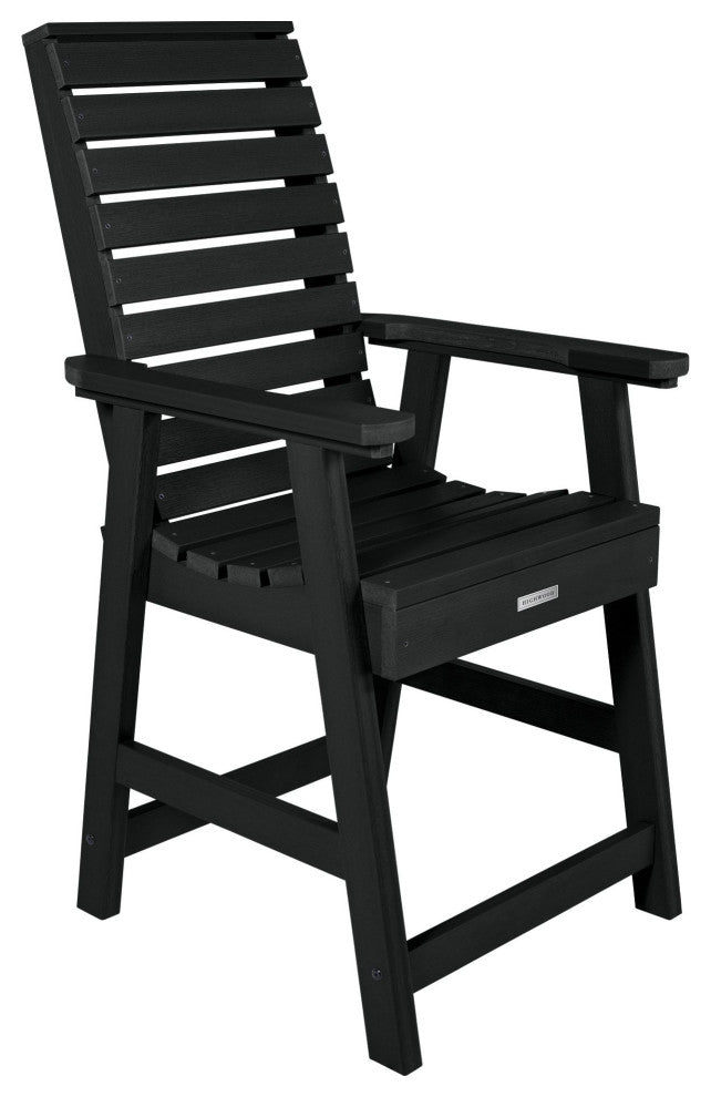 Weatherly Counter-Height Armchair, Black