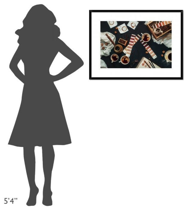 "Shades Of Coffee" Framed Digital Print by Dina Belenko, 32x24"