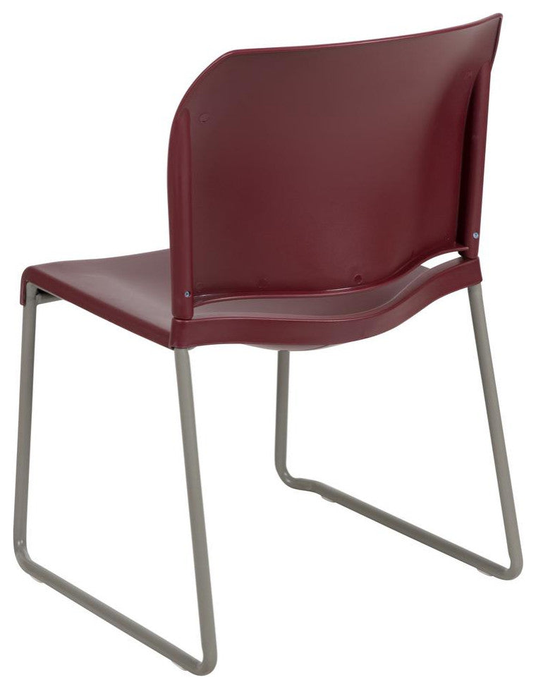 HERCULES Series 880 lb. Capacity Burgundy Full Back Contoured Stack Chair...