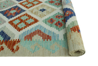 Sun Faded Flatweave Nye Beige/Navy Rug, 5'8x8'0