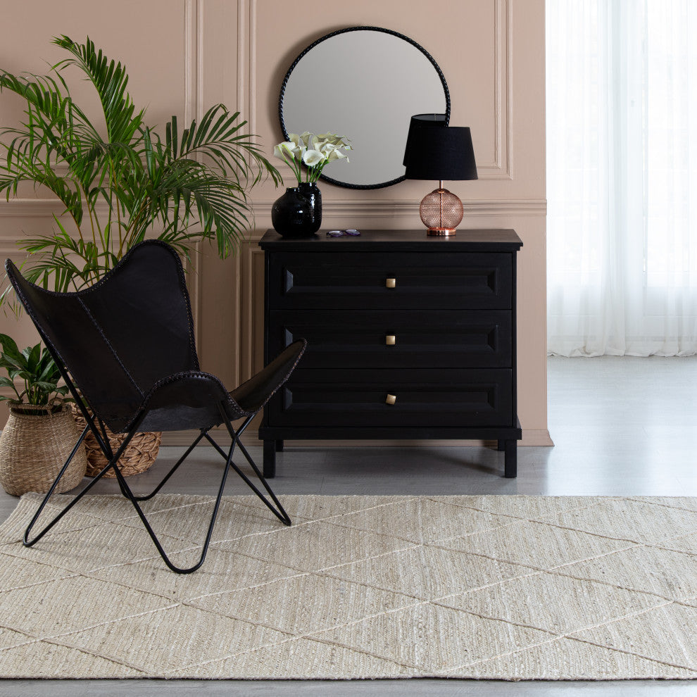 9' x 12' Barbary Ivory Diamond Braided Area Rug