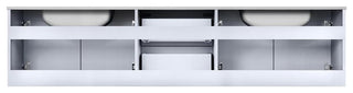 Geneva Transitional Glossy White 80" Double Vanity