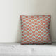 Floral Argyle, Blue and Red Throw Pillow, 20"x20"