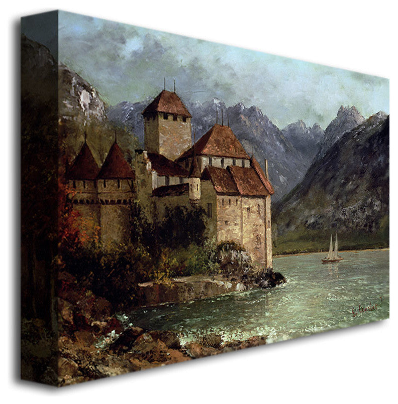 'The Chateau de Chillon' Canvas Art by Gustave Courbet