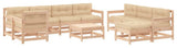 vidaXL Patio Lounge Set with Cushions Outdoor Conversation Set Solid Wood