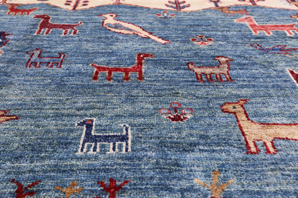 Handmade Persian Gabbeh Tribal Rug 8' 0" X 9' 8" Q7929