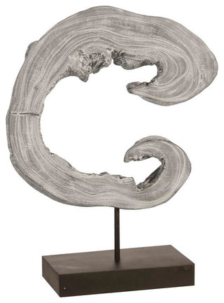 Creature Sculpture on Stand, Gray Stone