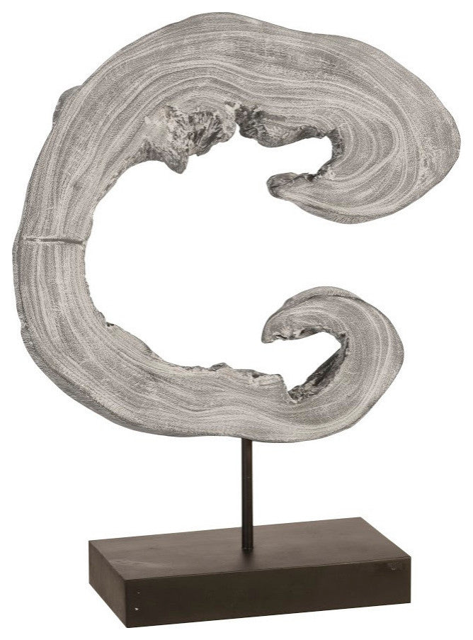 Creature Sculpture on Stand, Gray Stone