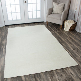 Rizzy Home Twist TW3065 Off White Solid Area Rug, Rectangular 8'x10'