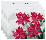 Christmas Cactus, Floral Print Placemat, Pink (Set of 4), 18 x 14"
