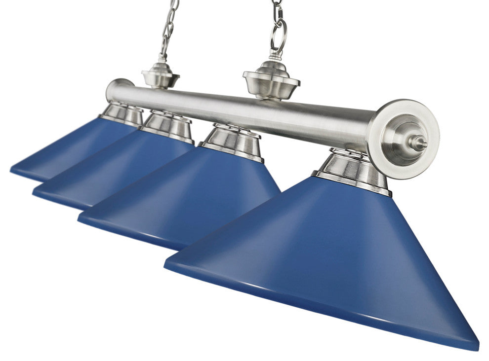 Zlite 2306-4BN-MNB 4-Light Billiard, Navy Blue