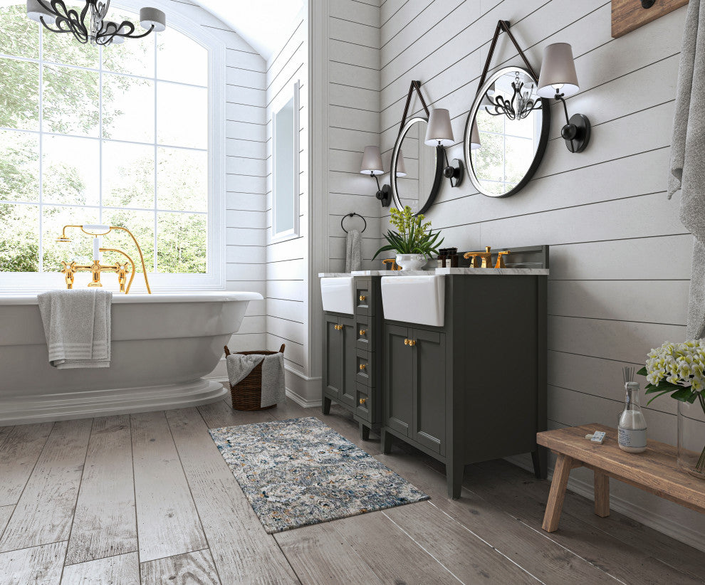Adeline Vanity Set, Sapphire Gray, 60", Double Sink