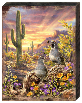 Quail Vista Wooden Block, 36 X 24