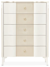La Marisia 5-Drawer Chest, Creamy Pearl