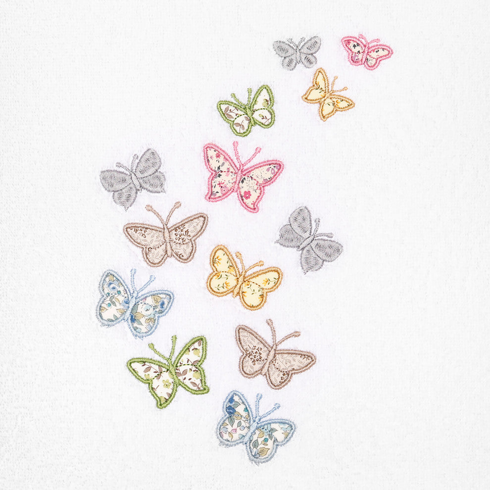 Linum Home Textiles 100% Turkish Cotton MARIPOSA 4PC Embellished Towel Set