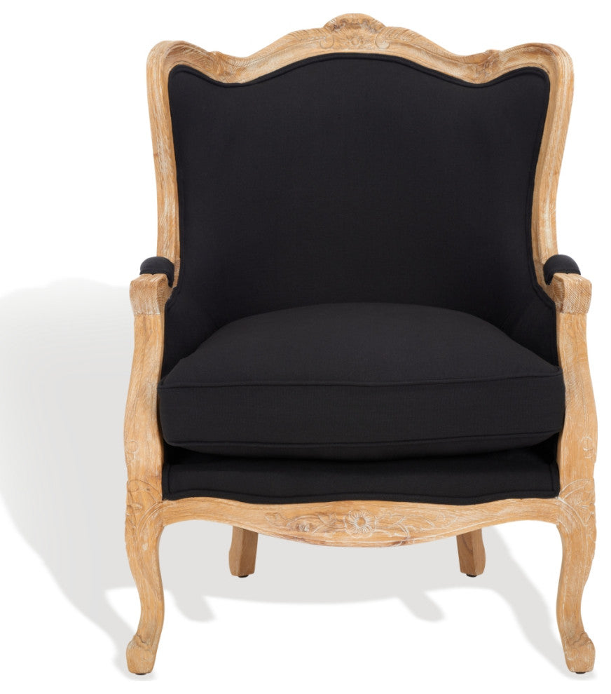 Safavieh Couture Fallon Wing Chair, Black