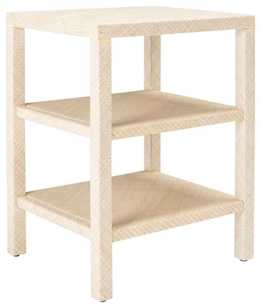 Safavieh Apis Raffia 2 Shelf Accent Table, Light Natural