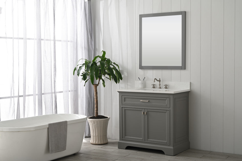 Milano Transitional Gray 36" Single Vanity