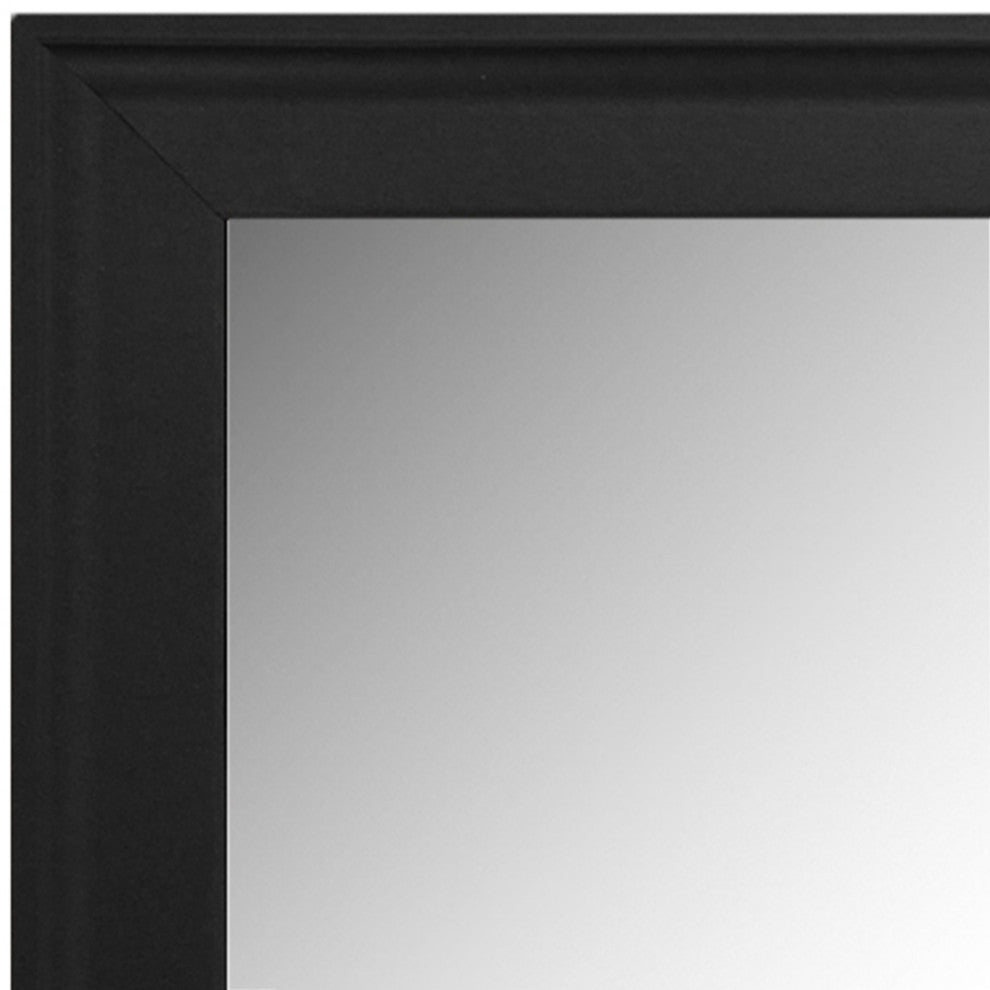 Morgan Framed Wall Mirror, Black, 36"x54"