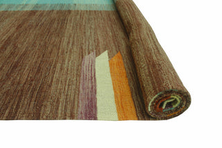Winchester Flatweave Loren Blue/Brown Rug, 9'2 x 11'10