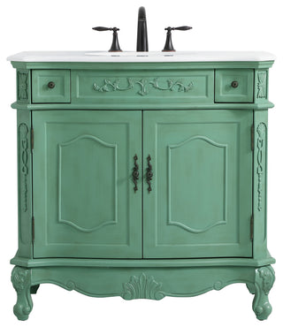Bathroom Vanity, Vintage Mint, 36", Single Sink
