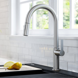 Oletto Pull-Down 1-Hole Kitchen Faucet, Spot Free Stainless Steel