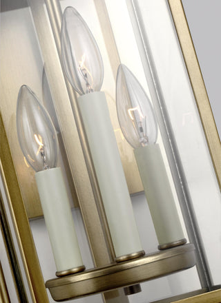 Wellsworth Small Lantern, Painted Distressed Brass