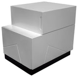Modern White and Black Left Facing Nightstand