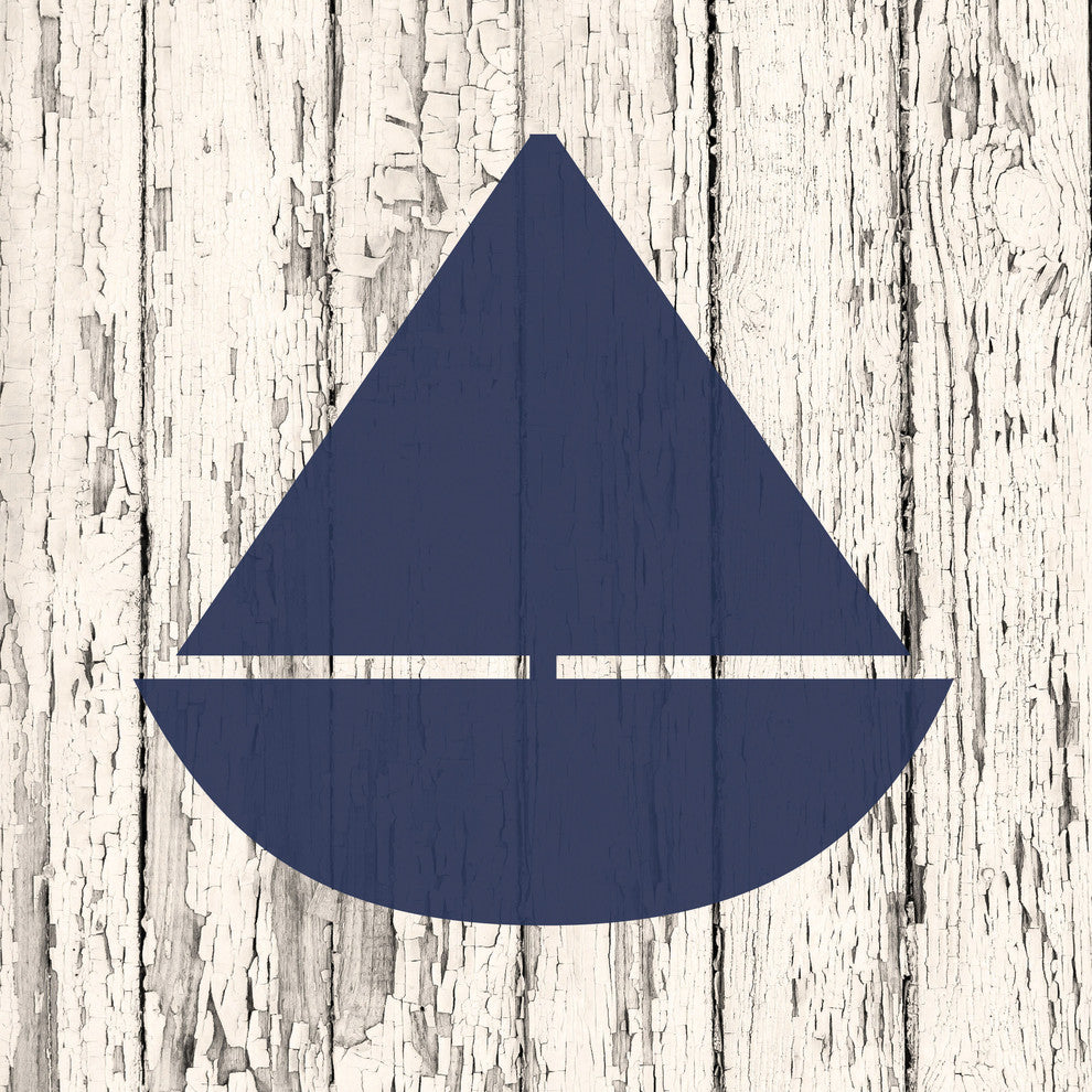 "Blue Boat" Painting Print on Wrapped Canvas