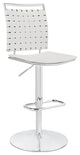 Modern Contemporary Dining Kitchen Adjustable Armless Bar Stool White