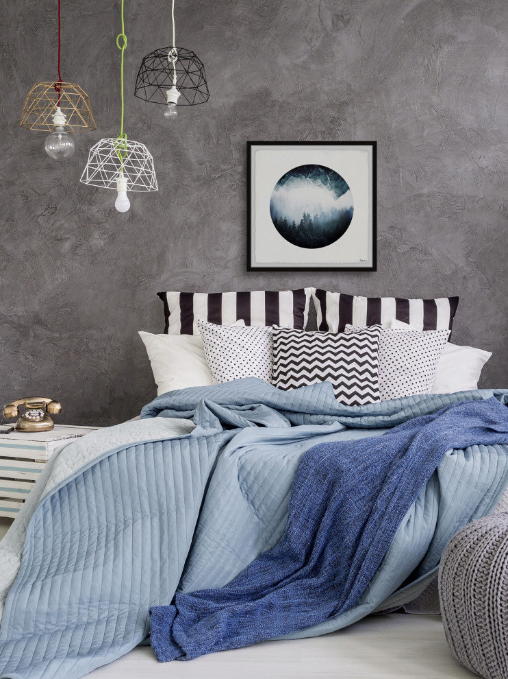 "Upside Down Forest Mountain" Framed Painting Print, 12"x12"