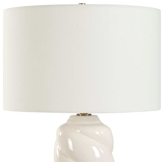 Uttermost Anneli White Swirl Table Lamp
