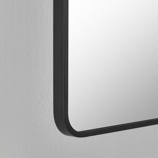 Dieux Rectangular Framed, Matte Black Bathroom Pivot Wall Mirror